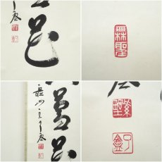 画像6: 大徳寺　橘宗義（了庵）筆　「白馬入蘆花」一行書　肉筆紙本掛軸（共箱） (6)