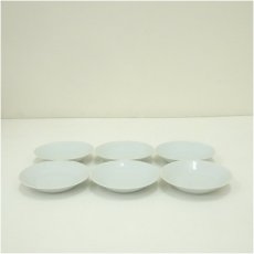 画像2: 京焼　岡本為治造　白磁鹿文小皿6客（共箱） (2)