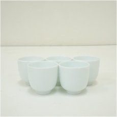 画像2: 人間国宝　井上萬二造　白磁彫文酒器揃（共箱） (2)