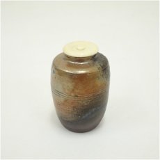 画像2: 丹波焼　市野勝助造　肩衝茶入（共箱）　□z (2)