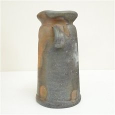 画像3: 備前焼　山下譲治造　耳付花入（共箱） (3)