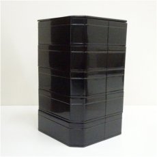 画像4: 塗師　茶平一斎造　漆塗縁高（共箱） (4)