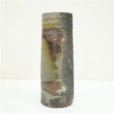 画像3: 備前焼　後藤岳水造　筒花生（共箱） (3)