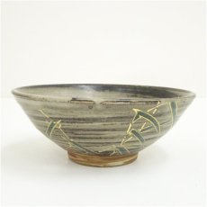 画像2: 九谷焼　山岸政明造　色絵芦之図茶碗（共箱） (2)