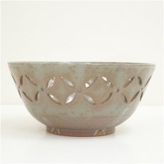 画像3: 黒石窯造　七宝透菓子鉢（共箱） (3)