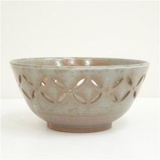 画像4: 黒石窯造　七宝透菓子鉢（共箱） (4)