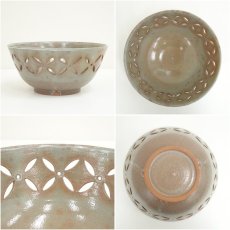 画像6: 黒石窯造　七宝透菓子鉢（共箱） (6)