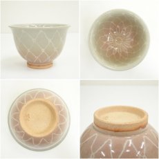 画像6: 萩焼　大野誠二造　網目汲出茶碗10客（共箱） (6)