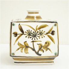 画像4: 牧勇吉造　草文角瓶（共箱） (4)