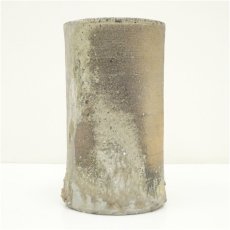 画像3: 佐藤けい（火圭）造　灰被り筒花瓶（共箱） (3)