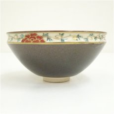 画像3: 色絵牡丹唐草天目茶碗 (3)