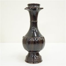 画像3: 陶若窯　能勢進造　輪花口花入（共箱） (3)