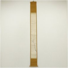 画像1: 明治期　平井楳仙筆　白梅　肉筆紙本掛軸（保護箱） (1)