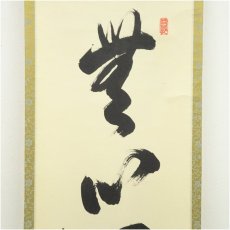 画像4: 大徳寺　長谷川寛州筆　「無心帰大道」一行書　肉筆紙本掛軸（共箱） (4)