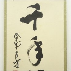 画像4: 大徳寺　前田昌道筆　「松樹千年翠」一行書　肉筆紙本掛軸（共箱） (4)