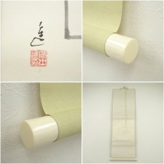 画像6: 廣本進筆　巳　宝珠　肉筆紙本掛軸（共箱） (6)