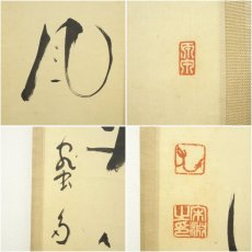 画像6: 妙心寺派　龍澤寺　中川宋淵筆　「松竹引清風」一行書　肉筆紙本掛軸（共箱） (6)