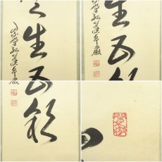画像6: 大徳寺　小堀卓巌筆　「瑞雲生五彩」一行書　肉筆紙本掛軸（共箱） (6)