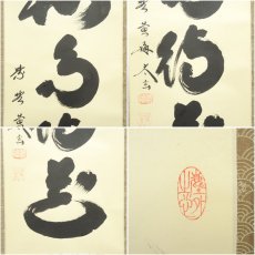 画像6: 大徳寺　小林太玄筆　「花知鳥待花」一行書　肉筆紙本掛軸（共箱） (6)