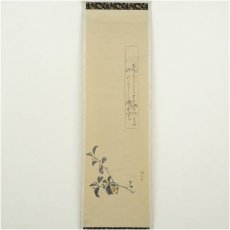 画像2: 森徹山筆　花図　熊谷直好賛　肉筆紙本掛軸（保護箱） (2)