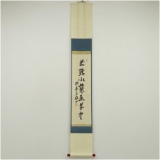 画像1: 大徳寺　橘宗義（了庵）筆　「萬点水蛍幽草中」一行書　肉筆紙本掛軸（共箱） (1)