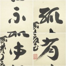 画像6: 大徳寺　橘宗義（了庵）筆　「徳不孤必有隣」一行書　肉筆紙本掛軸（保護箱） (6)