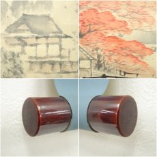 画像7: 明治〜大正　吉村直章筆　紅葉山水　肉筆紙本掛軸 (7)