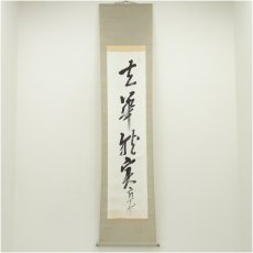 画像1: 森盲天外筆　「春華秋実」一行書　肉筆紙本掛軸（保護箱） (1)