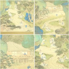 画像6: 江戸後期　春木南溟筆　蘭亭曲水図　肉筆絹本掛軸 (6)