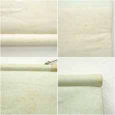 画像9: 登内微笑筆　桜　扇面　肉筆絹本掛軸（保護箱） (9)